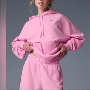 ALO Yoga Pink Hoodie Sweatshirt